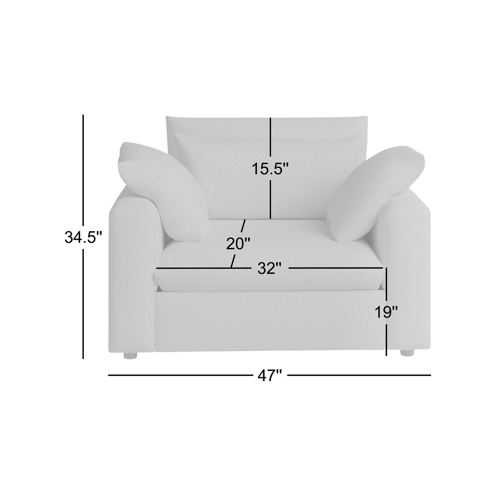Remy Upholstered Chair and a Half, John Flour Performance Linen Blend