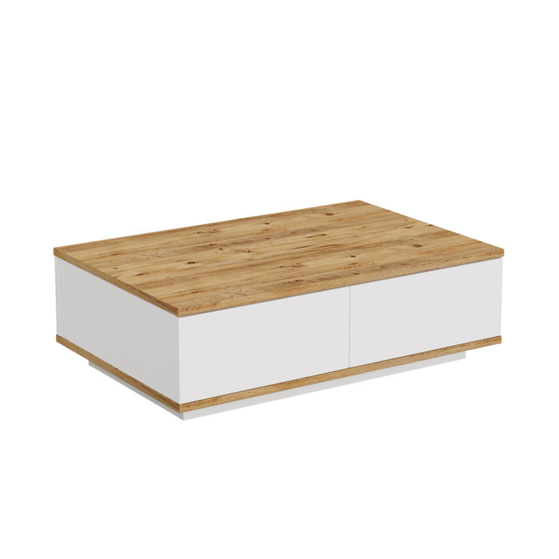 Sicario Coffee Table, White;Atlantic Pine