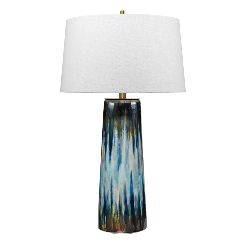 Lampe de table bleue 30,5 po Brushstroke