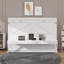 Grand lit escamotable mural avec rangement, armoire-lit pliable avec coiffeuse, miroir central et 2 tiroirs latéraux-817600561