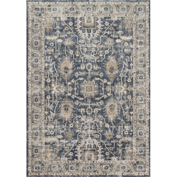 Charlton Home® Sagefield Performance Ivory/Beige/Gray/Charcoal Rug ...