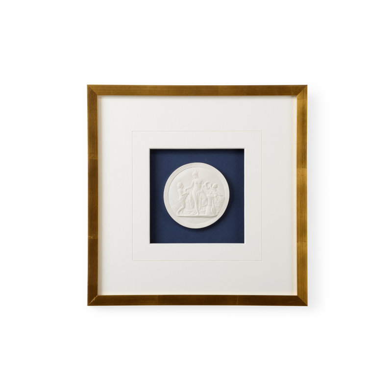 Intaglios On Navy V Print