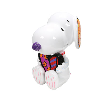 Figurine Enesco Peanuts BRITTO Snoopy tenant un cœur 10 pouces