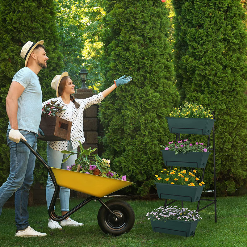 Jardin vertical en plastique ABS, H 41,5 po x l 16,8 po x P 18,3 po, Vert