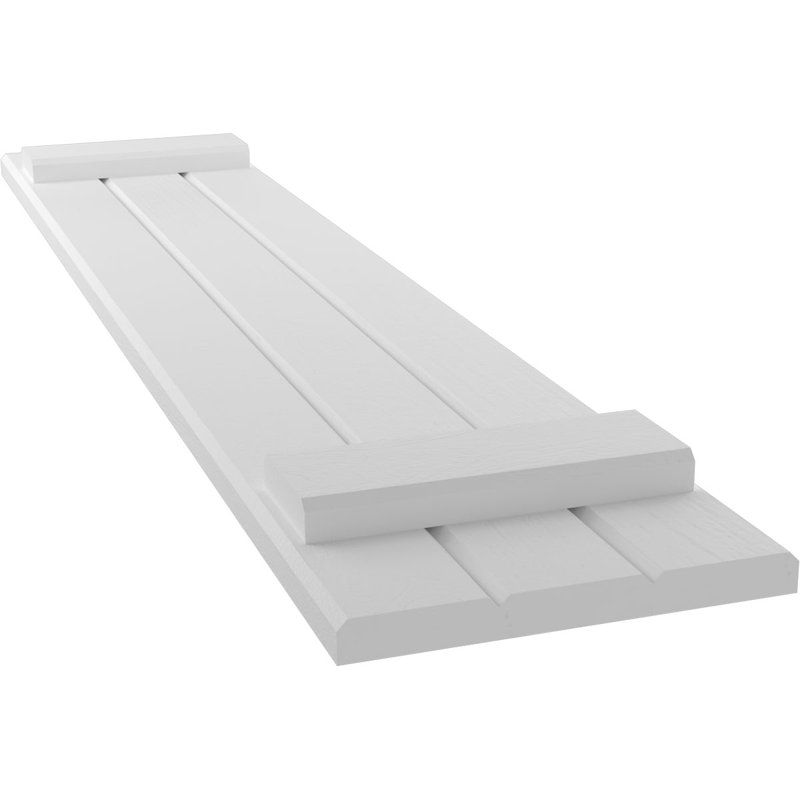 Volets de planche-n-lattes (par paire) Americraft (2 lattes), Blanc, 10 1/2", 48"