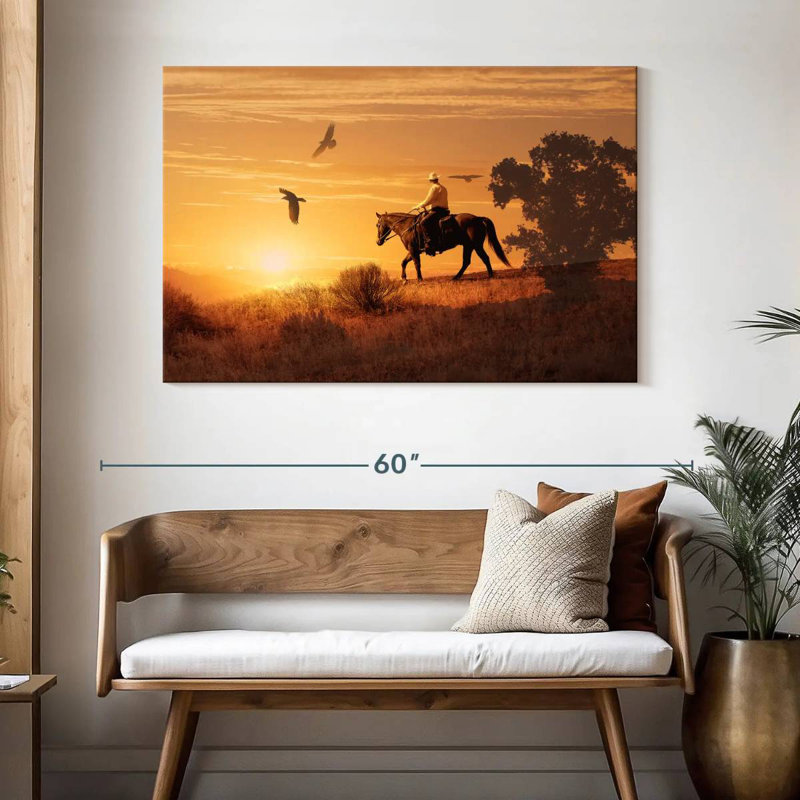 Cowboy solitaire Lelar, H 32 po x l 48 po