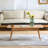 Centre Table Low Table 100% Solid Wood Top Plate Desk Coffee Table Width 120 X Depth 56 X Height 45 Cm Study Desk Work From Home Easy To Assemble Natural Wood With Storage Shelf Natural Writing Desk