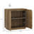Buffet Cabinet Circle Symmetrical Doors W/ Adjustable Shelf, Set of 4, Camel-891354179
