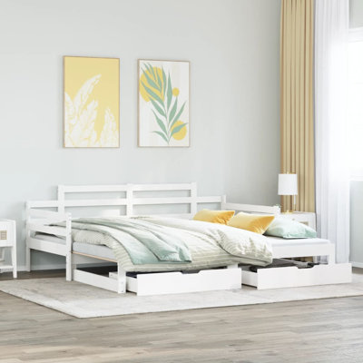 Rhania Solid Wood Daybed with Trundle
