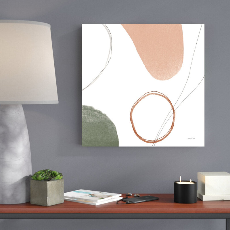 Thread Of Motion II Warm Crop - peinture sur toile tendue, H 20 po x l 20 po
