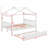 Wooden House Bed With Trundle-239448646