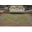 Tapis traditionnel vert fabriqué à la main 6 x 9 avec des détails exquis