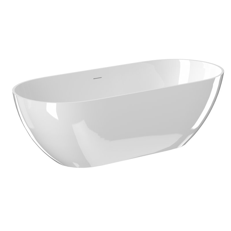 Baignoire autoportante luxueuse avec surface solide et design contemporain