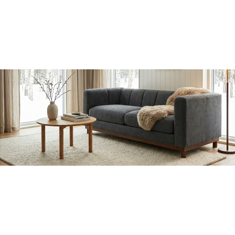 Canapé moderne 78,7 po, Gris foncé