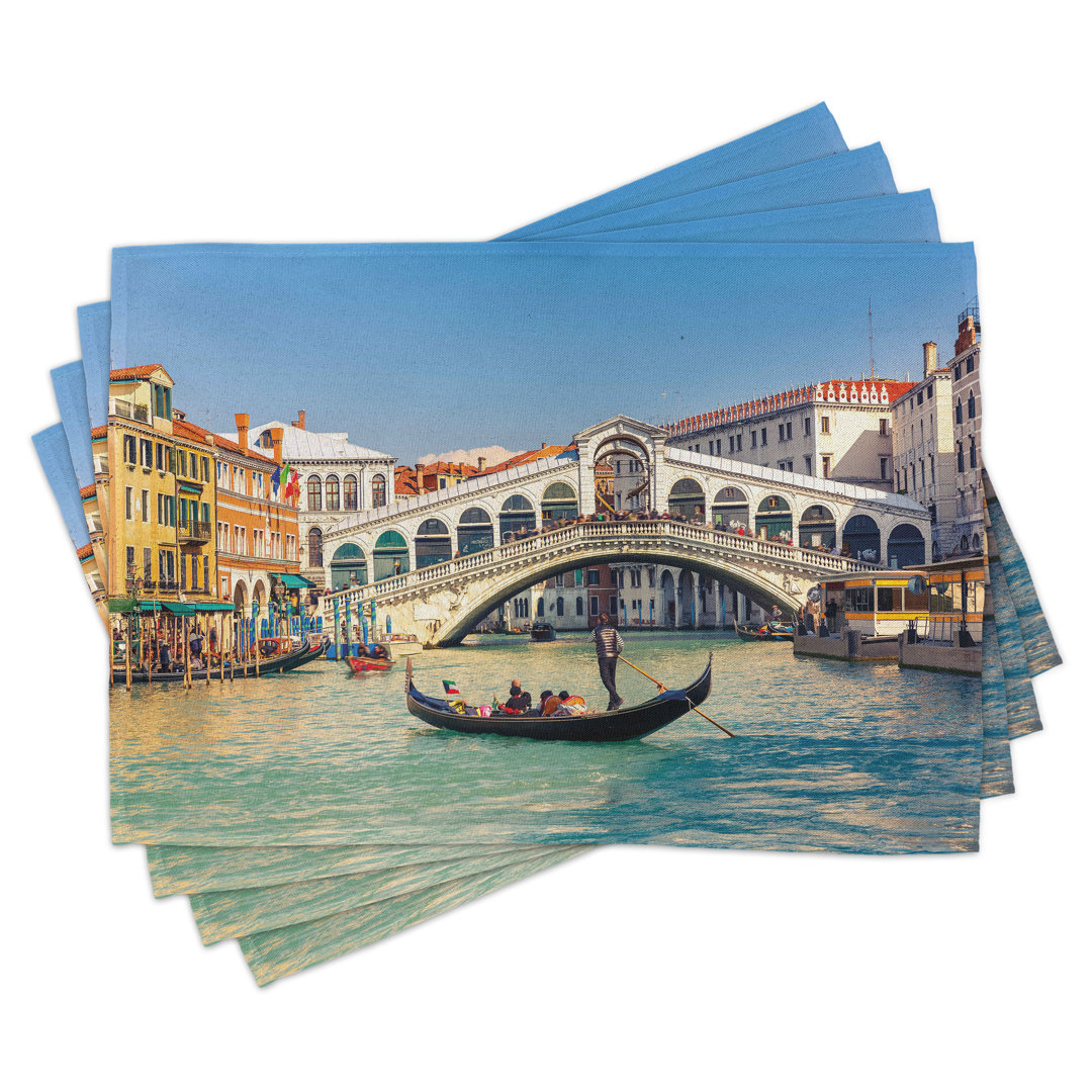 Platzmatten, Sunny Day in City-Reisen, Venedig, Mehrfarbig