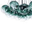Lustre chic à motif de grappe en verre dégradé moderne-118804010