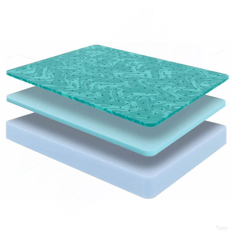Diamond Greyson All-Foam Cool Gel Waterfall Conforming Memory Foam-Top Medium Feel, Greenguard Gold Certified, King, 10"