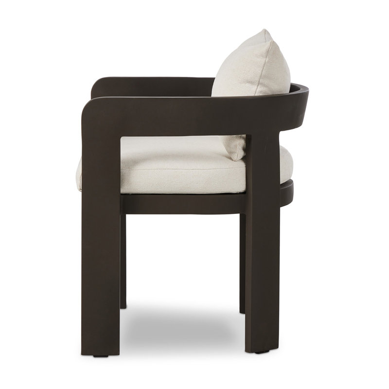 Jackson Outdoor Dining Armchair, Ellor Beige/Expresso