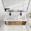 Modern Wall Mounted Bathroom Vanity With Double Sink, Door Hinge Sink Vanity, - Contemporary Look
