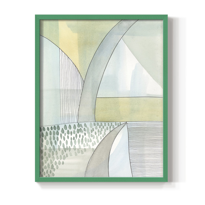 Mint Reflection II Framed Print - Solid Wood, H 15 po x l 12 po, Vert