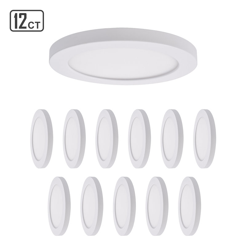 12W LED Slim Flush Mount 2700K/3000K/3500K/4000K/5000K CCT Selectable 900LM ceiling lighting