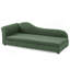 Canapé surdimensionné pour chiens de taille moyenne / grande - dossier moderne à vagues irrégulières, accoudoir simple, tissu en lin respirant de qualité supérieure, coussin moelleux et pieds en plastique bas - vert olive-125428083