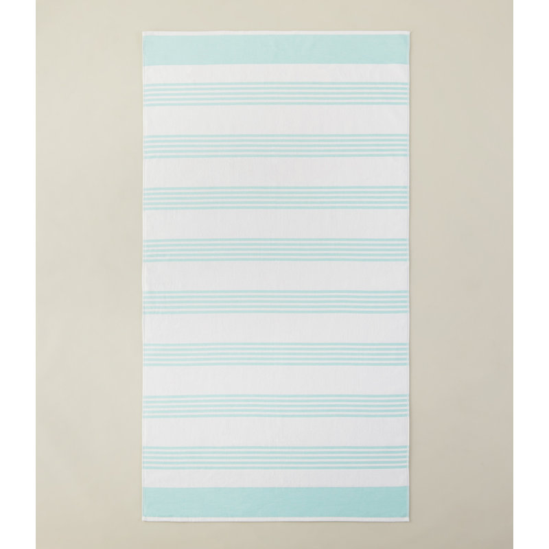 AEGEAN STRIPE BEACH TOWEL, AQUA