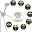 Pomme de douche à effet pluie 4,7 po et douche à main 8 po pour une salle de bain relaxante-118625493