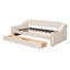 Lit de jour simple rembourré avec accoudoirs de rangement et port USB-683044438