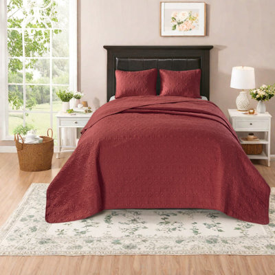 Ensemble de literie réversible en coton, style matelassé douillet pour la maison