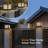 Outdoor Post Cap Lights, 9.8" × 8.3" Modern Luxury Post Lantern, Matte Black, IP65 Waterproof Stainless Steel Exterior Column Light For Gardens,Yards,Balconies,Passages Or Entrances,Etc