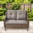 Premium Outdoor Wicker Loveseat Sofa With Comfortable Cushions-963173579