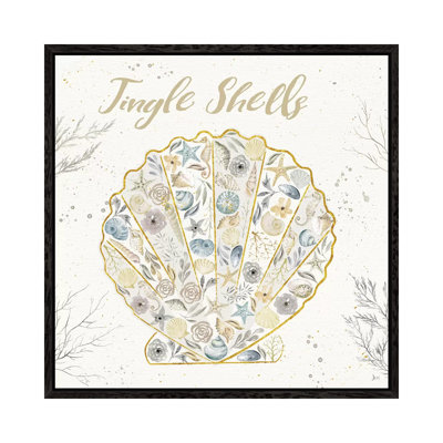 Seaside Blossoms I Blue Jingle 1 Piece Wall Art on Canvas