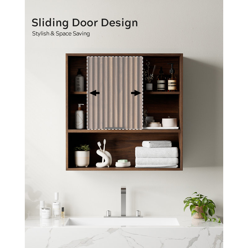 Zydi Bathroom Storage （Set of 2）, Brown