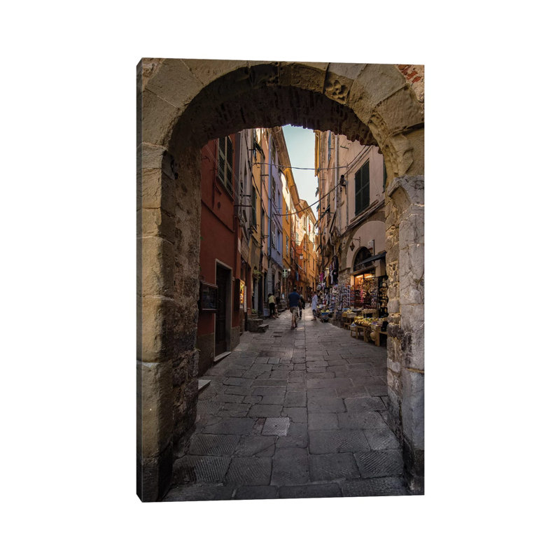 Street Of Porto Venere by Enzo Romano - Wrapped Canvas Gallery-Wrapped Canvas Giclée, 26" H x 18" W x 1.5" D
