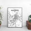 Madrid City Map - No Frame Print-1448801790