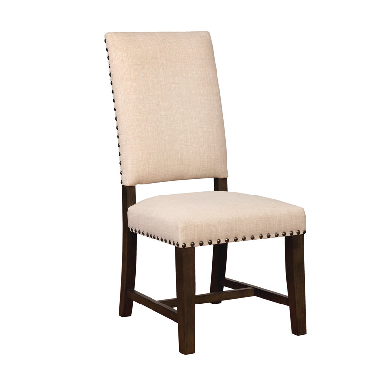 Chaise d'appoint en bois massif, Beige