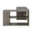 Bureau en L avec tiroirs et tablettes