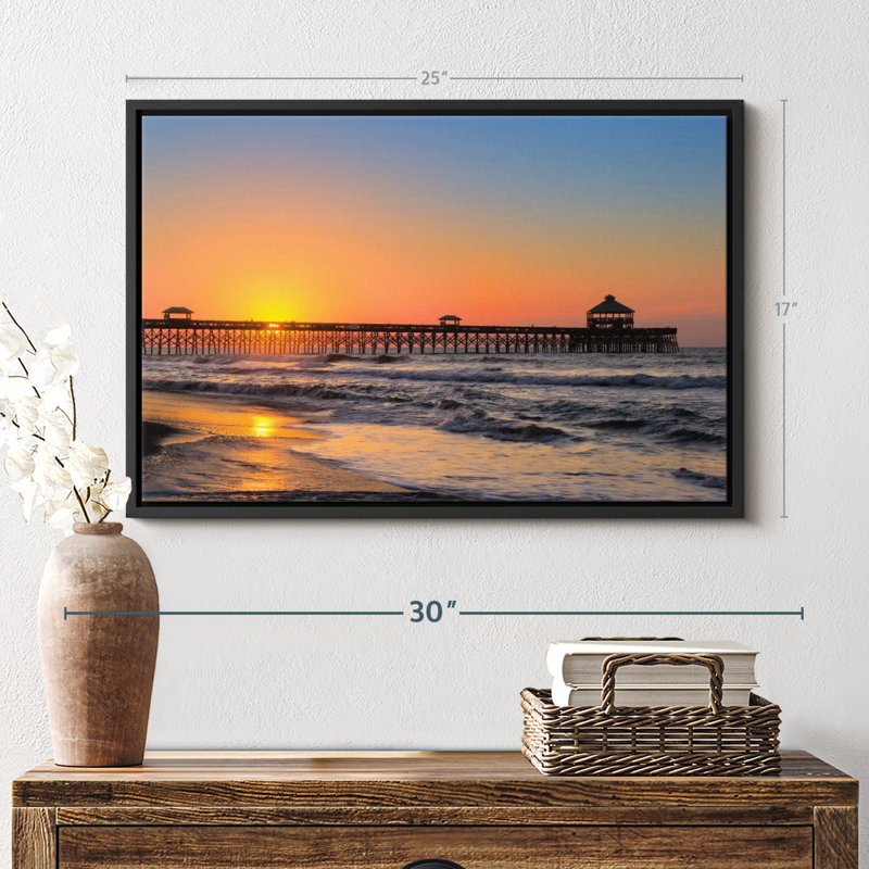 «Folly Beach», reproduction sur toile, H 17 po x l 25 po