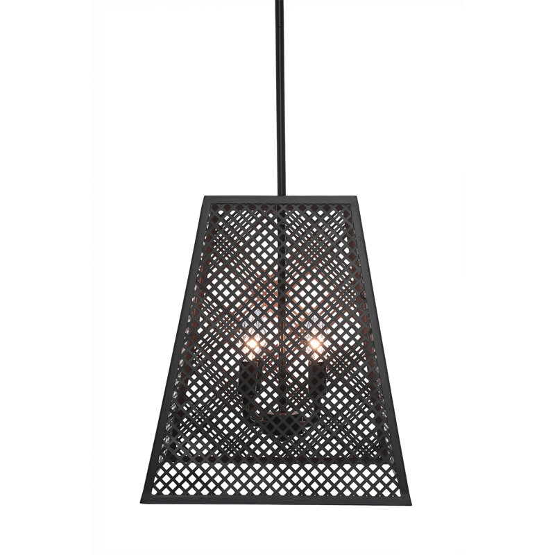 Luminaire suspendu géométrique unique à 1 lumière Giusto, Espresso