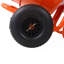 Mélangeur de ciment portatif horizontal 224 8CUFT, mélangeur de béton portatif 115V-60HZ, couleur orange