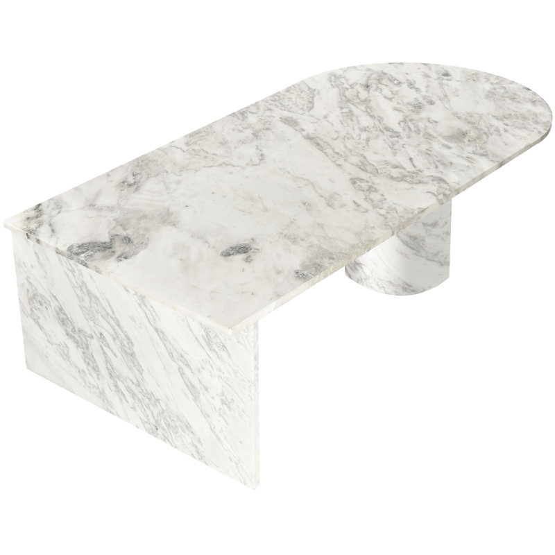 Hitas Genuine Marble Coffee Table, White