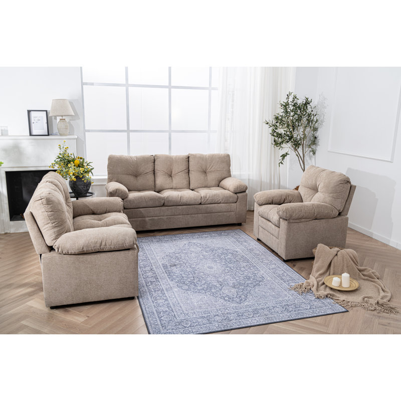Ensemble de salon moderne 3 pièces, Beige