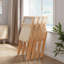 Foldable Wooden Chairs Of 2, Woven Seat And Back, Indoor Stackable For Kitchen Dining, Natural Colour, Blend With Modern Home Decor 2 - Piece Dining Room, Toned Finish, Bohemian Style
