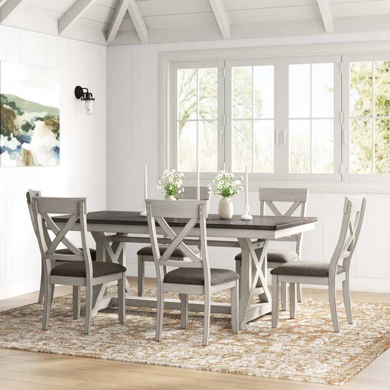 Ensemble repas pour 6 personnes Daker, Crème / brun