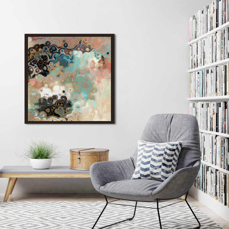Acts 18: 9 Speak par Mark Lawrence - Peinture, Cadre flottant espresso, H 39,5 po x l 39,5 po x P 2 po