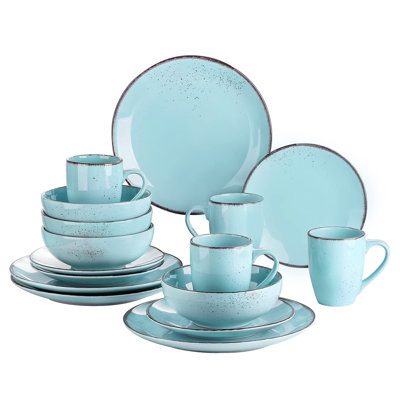 Aayah Ceramic Dinnerware Set 16 Piece - Service for 4