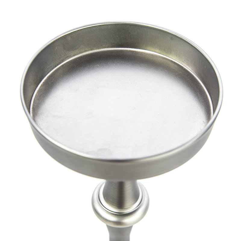 Table de bout ronde 26 po, Argent brossé