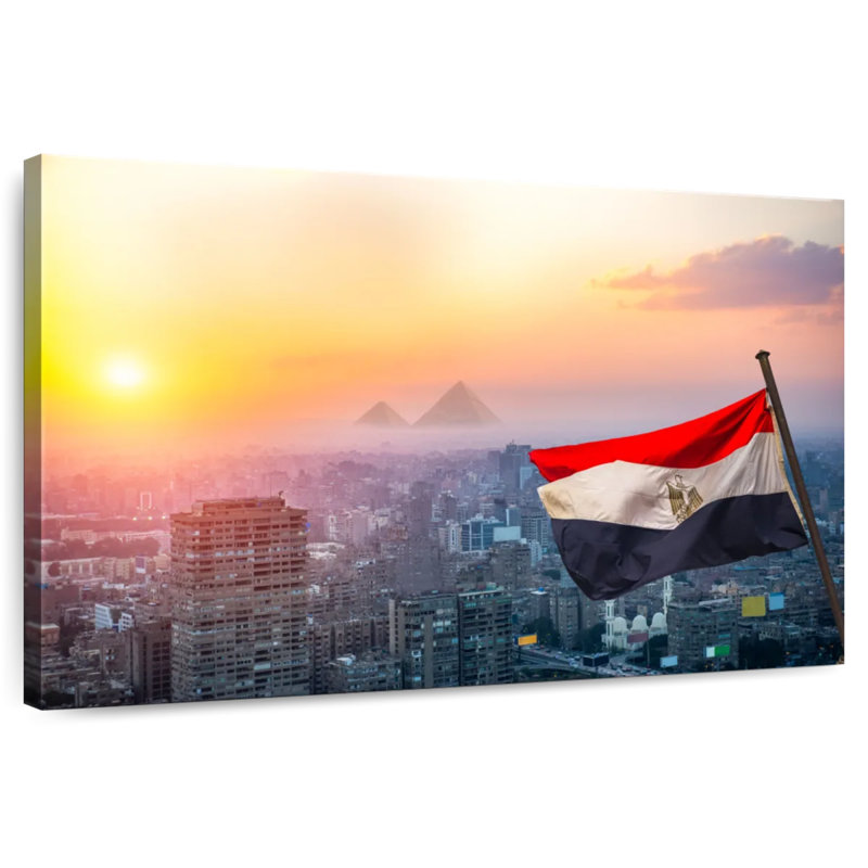 Borges Urban Egypt Flag, 8" H x 12" W