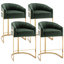 Tabouret de comptoir rembourré en velours l 22 po Sistrunk-100480699